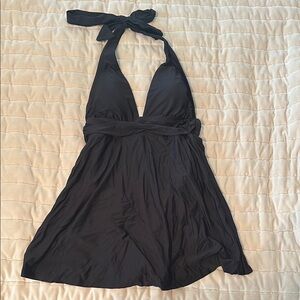 J. Crew Black Halter One Piece Dress Swimsuit
